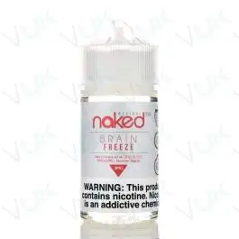 bottle of brain freeze liquid incense with cool white - themed label