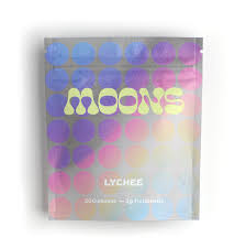 image of moon gummies in a colorul fruit- flavored packaging